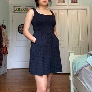 Madewell black polka dot dress